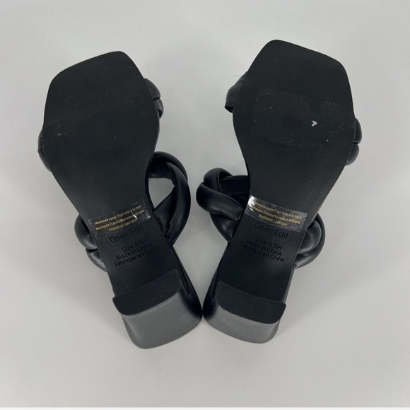 Open Edit Nordstrom Sandal Remy Twist Black 5.5M NWOB - Picture 6 of 7